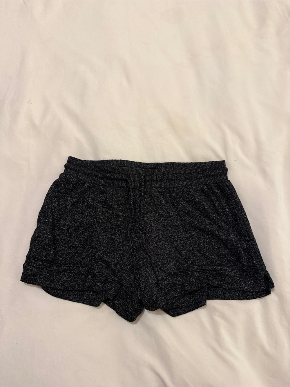 stars above Black Heather Lounge Shorts with Elastic Waist